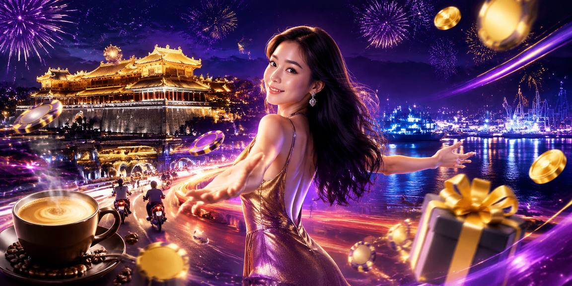 Màn hình slot game Kho Báu Turbo với ánh neon tại Huế